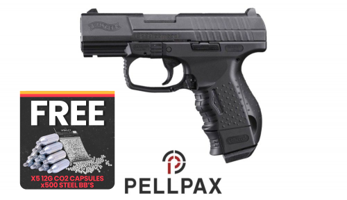 Walther CP99 Compact Black - 4.5mm BB Air Pistol + FREE CO2 and BBs