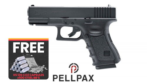 Glock 19 - 4.5mm BB Air Pistol + FREE CO2 and BBs