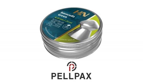 H&N Baracuda Green .25 Pellets x 150