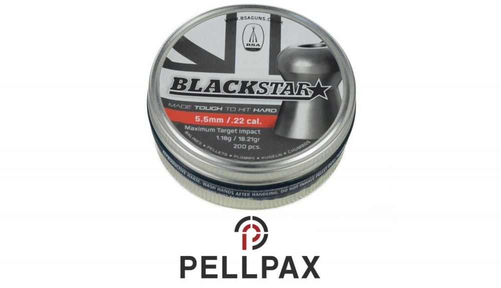 BSA Blackstar Premium Pellets - .22 x 200 - Airgun Pellets | Pellpax