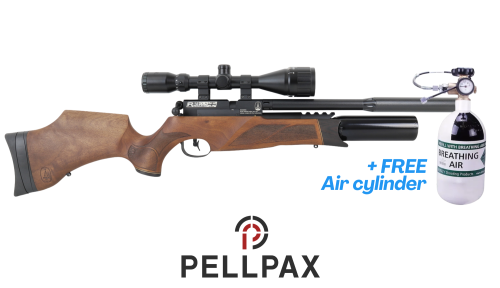 BSA R12 CLX Walnut Carbine - .177 PCP Air Rifle + FREE Air Cylinder