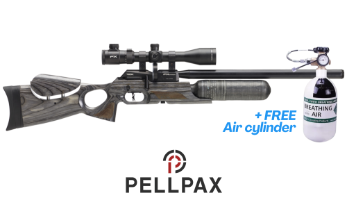 FX Airguns Crown MKII Grey Laminate Compact - .22 PCP Air Rifle + FREE Air Cylinder