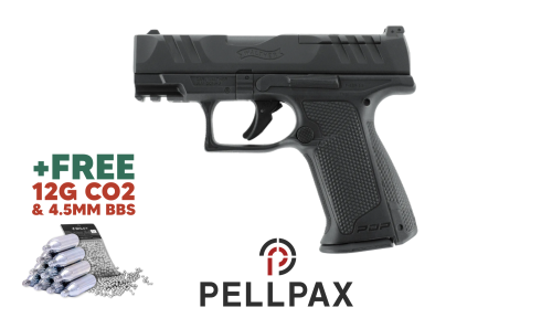 Walther PDP F-Series - 4.5mm BB Air Pistol + FREE CO2 & BBS