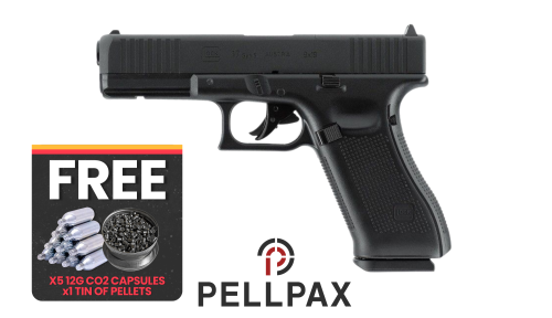 Glock 17 Gen5 - .177 Pellet Air Pistol + FREE CO2 and Pellets