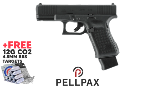 Glock 19 Gen5 MOS - 4.5mm BB CO2 Air Pistol + FREE CO2, Targets & BB's