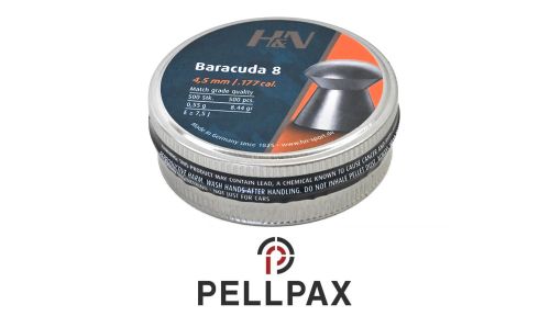 H&N Baracuda 8 - .177 Pellets x 500