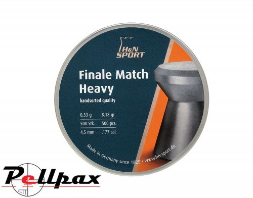 H&N Finale Match Heavy .177 (4.49mm) Pellets x 500