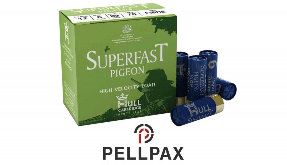 Hull Cartridge Superfast Pigeon 12G x 250 Shotgun Cartridges Pellpax