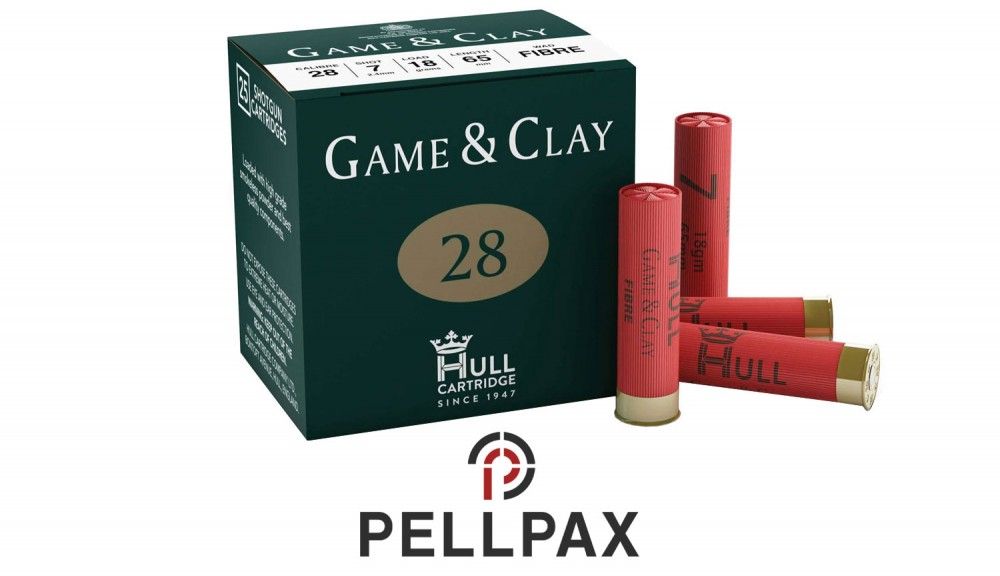 Hull Cartridge Game & Clay 28G x 250 Shotgun Cartridges Pellpax
