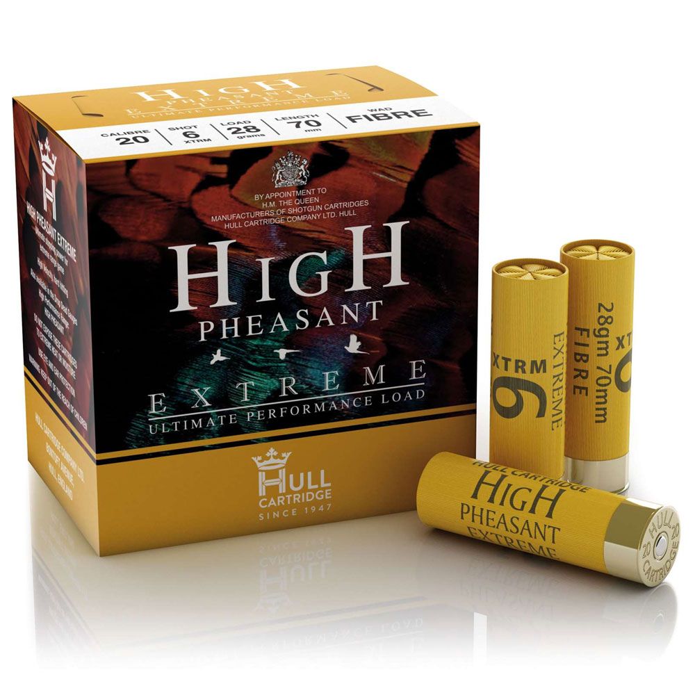 Hull Cartridge High Pheasant Extreme Fibre 20G x 250 Shotgun