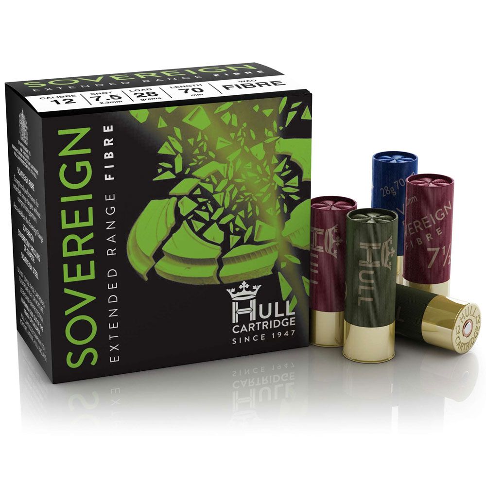 Hull Cartridge Sovereign Fibre 12G x 250 Shotgun Cartridges Pellpax