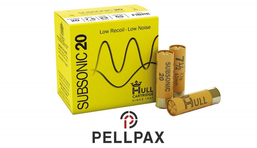 Hull Cartridge Subsonic 20G x 250 Shotgun Cartridges Pellpax