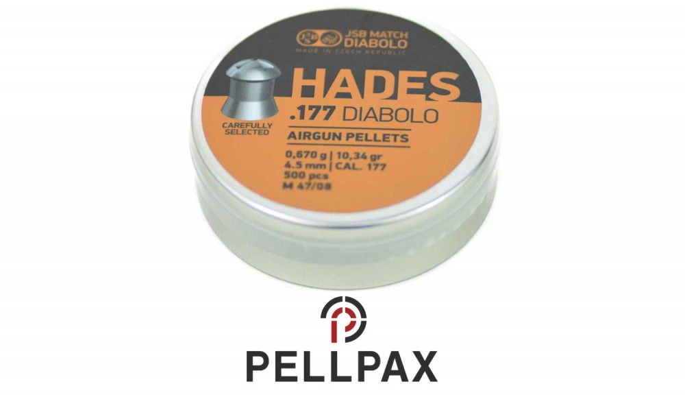 JSB Hades .177 x 500 Airgun Pellets Pellpax