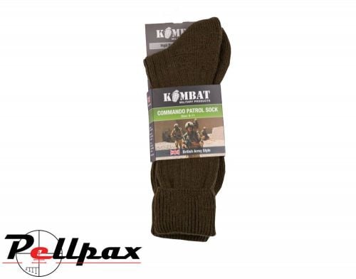 Kombat UK Army Style Military Patrol Socks - Olive Green 