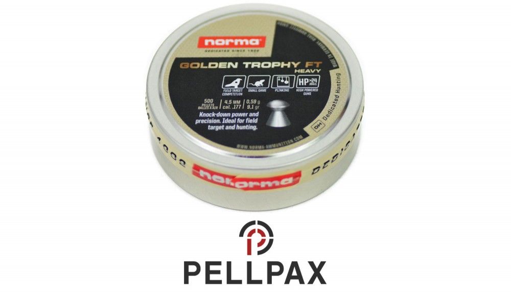 Norma Golden Trophy Heavy FT .177 Pellet x 500 Airgun Pellets Pellpax