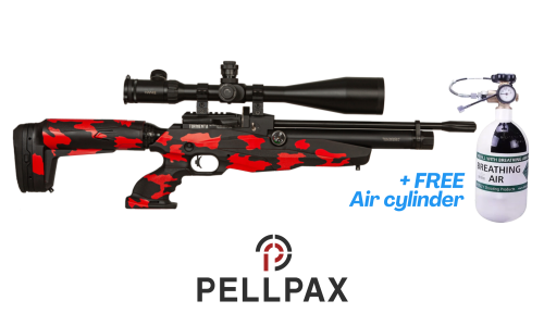 Reximex Myth Cerakote Red Fire - .22 PCP Air Rifle + FREE Air Cylinder
