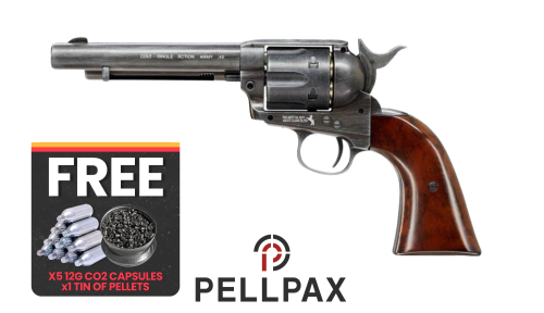 Umarex Colt Peacemaker Antique - .177 Pellet Air Pistol + FREE CO2 and Pellets