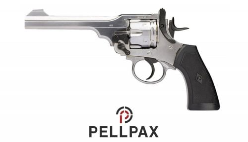 Webley MKVI Service Revolver Silver Finish - 4.5mm BB Air Pistol